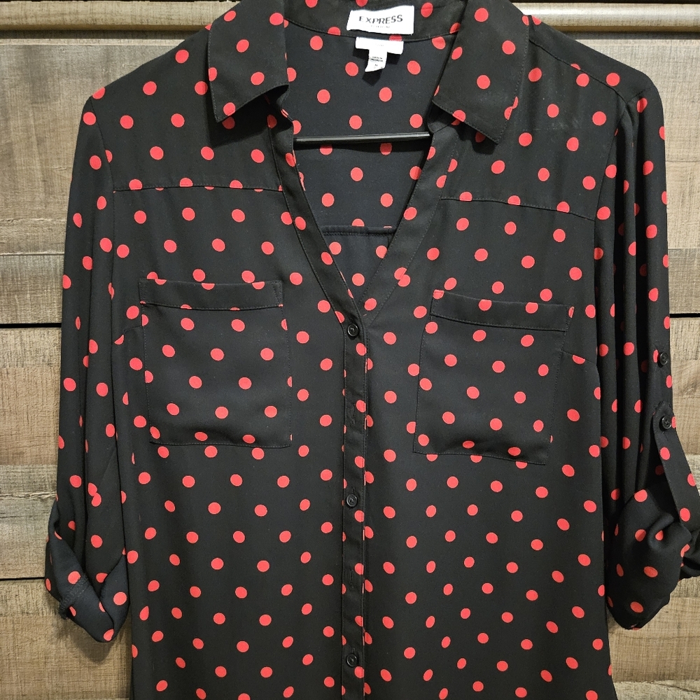 Portofino Polka Dot Button Down